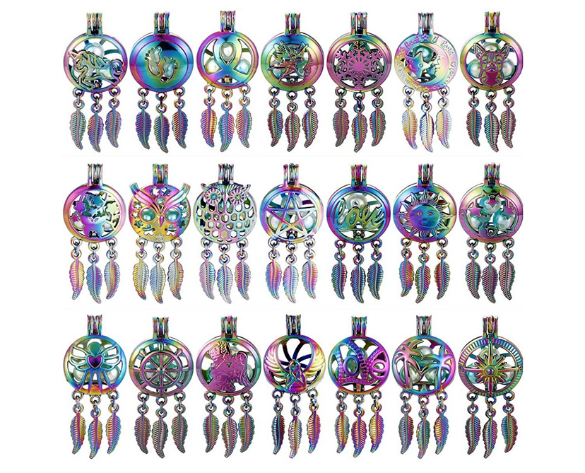 Dream Catcher Pearl Cages Lockets
