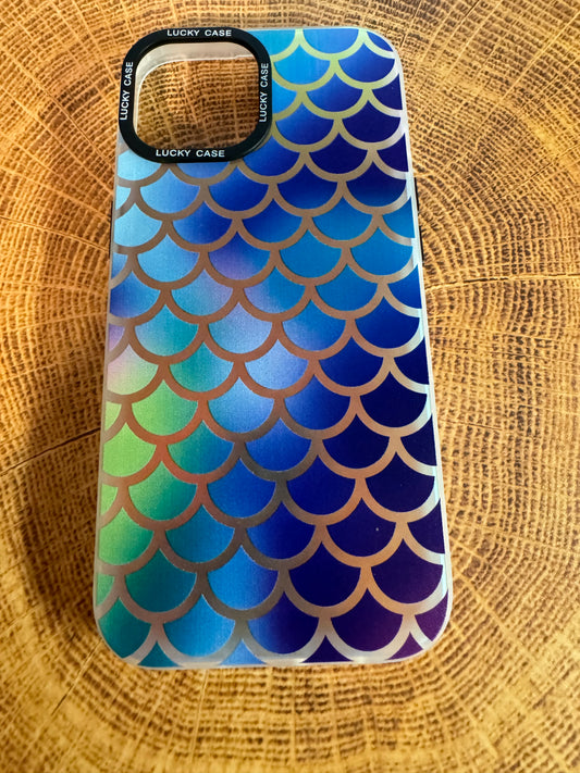 Blue Mutlcolor Mermaid Scale IPhone Soft Case