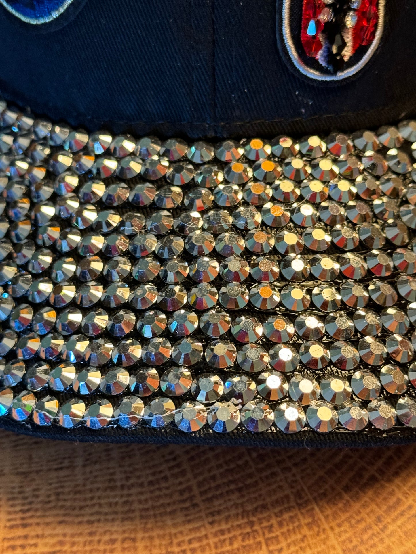Black Cruise Vacation Bling Baseball Hat
