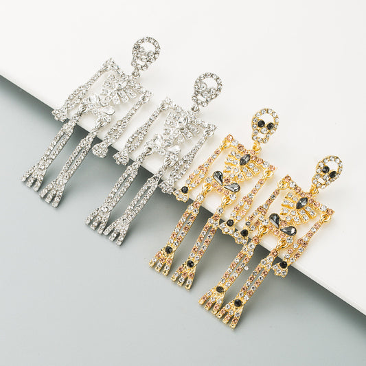 Halloween Skeleton Post Back Earrings