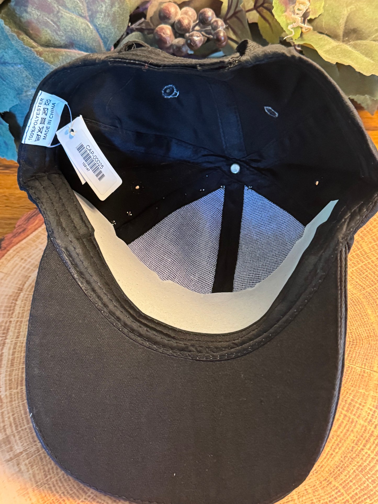 Black Cross Studded Baseball Hat