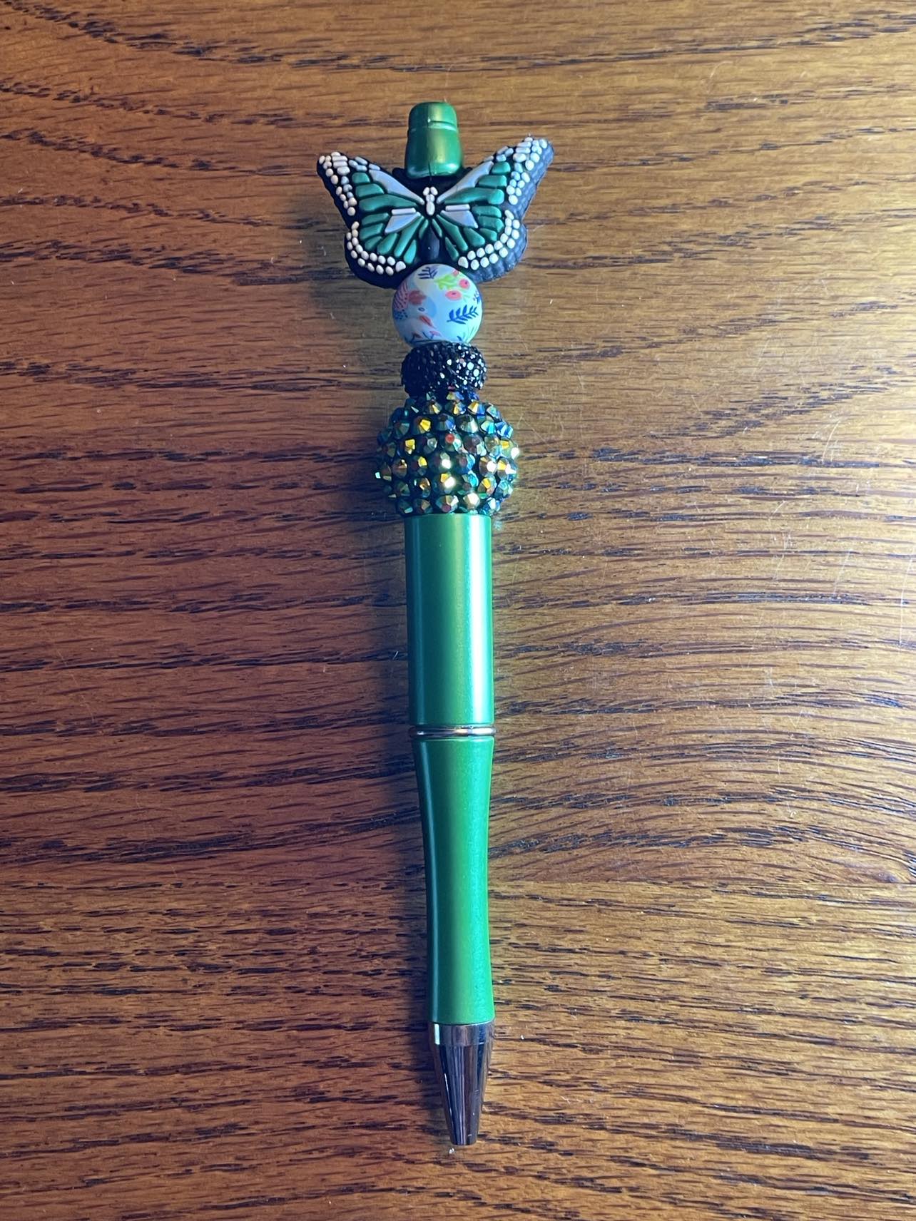 Butterfly Oil Spill Beaded Ink Pen