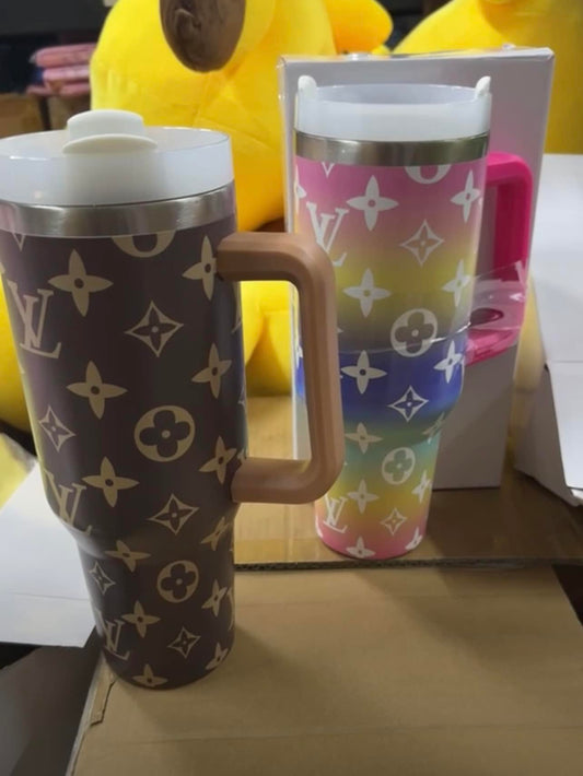 Unbranded Floral Multicolor Stainless Steel Double Insulated 40 ounce  Tumbler