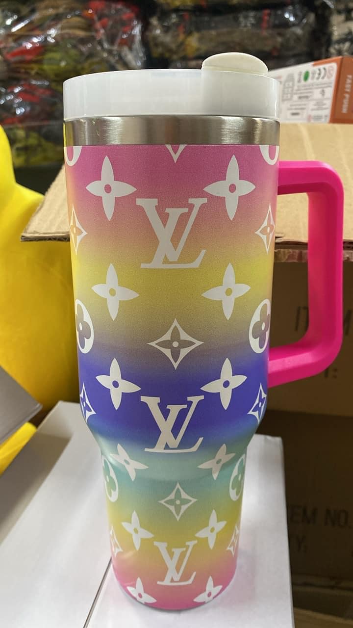 Unbranded Floral Multicolor Stainless Steel Double Insulated 40 ounce Tumbler