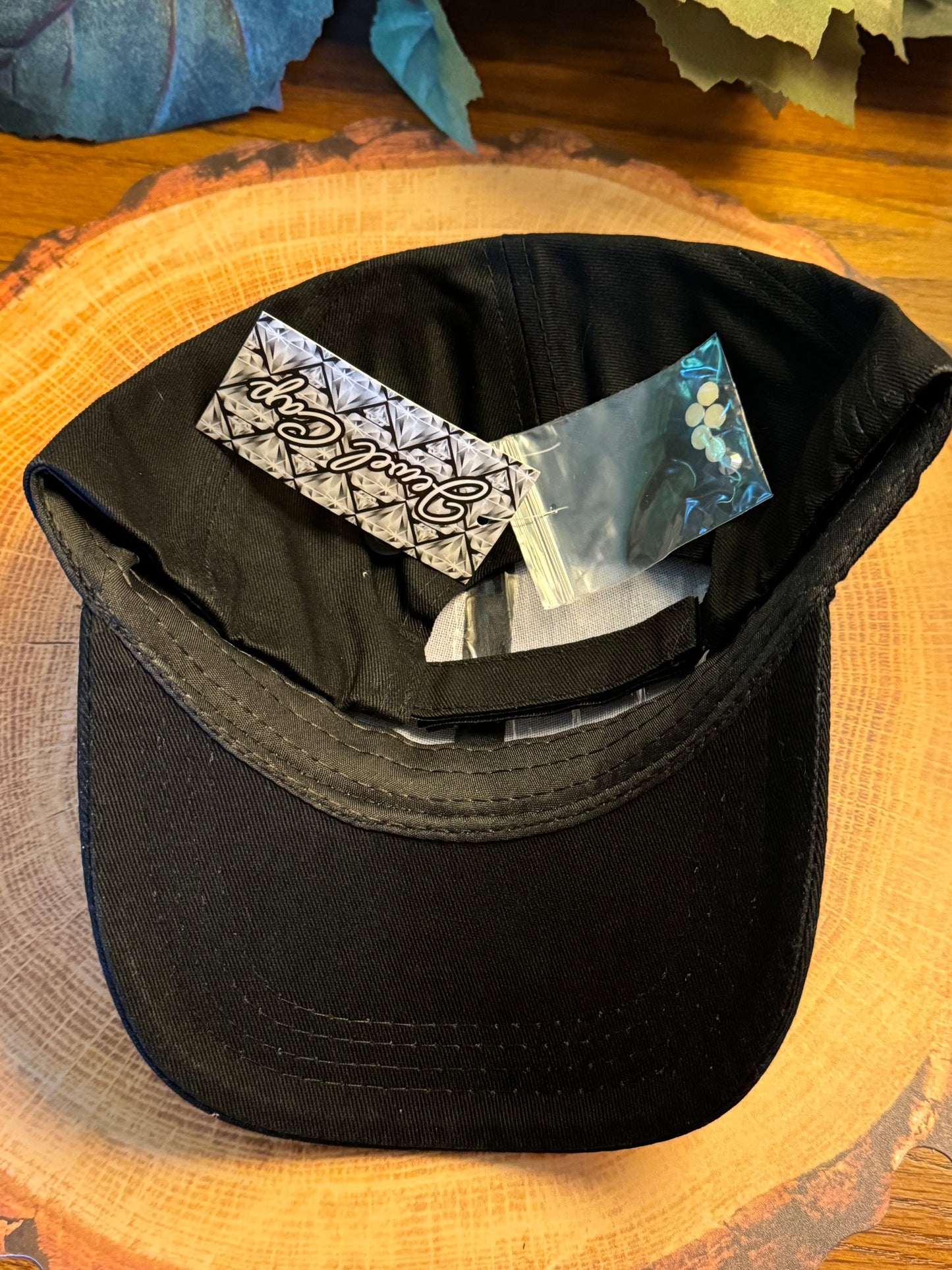 Black Cruise Vacation Bling Baseball Hat