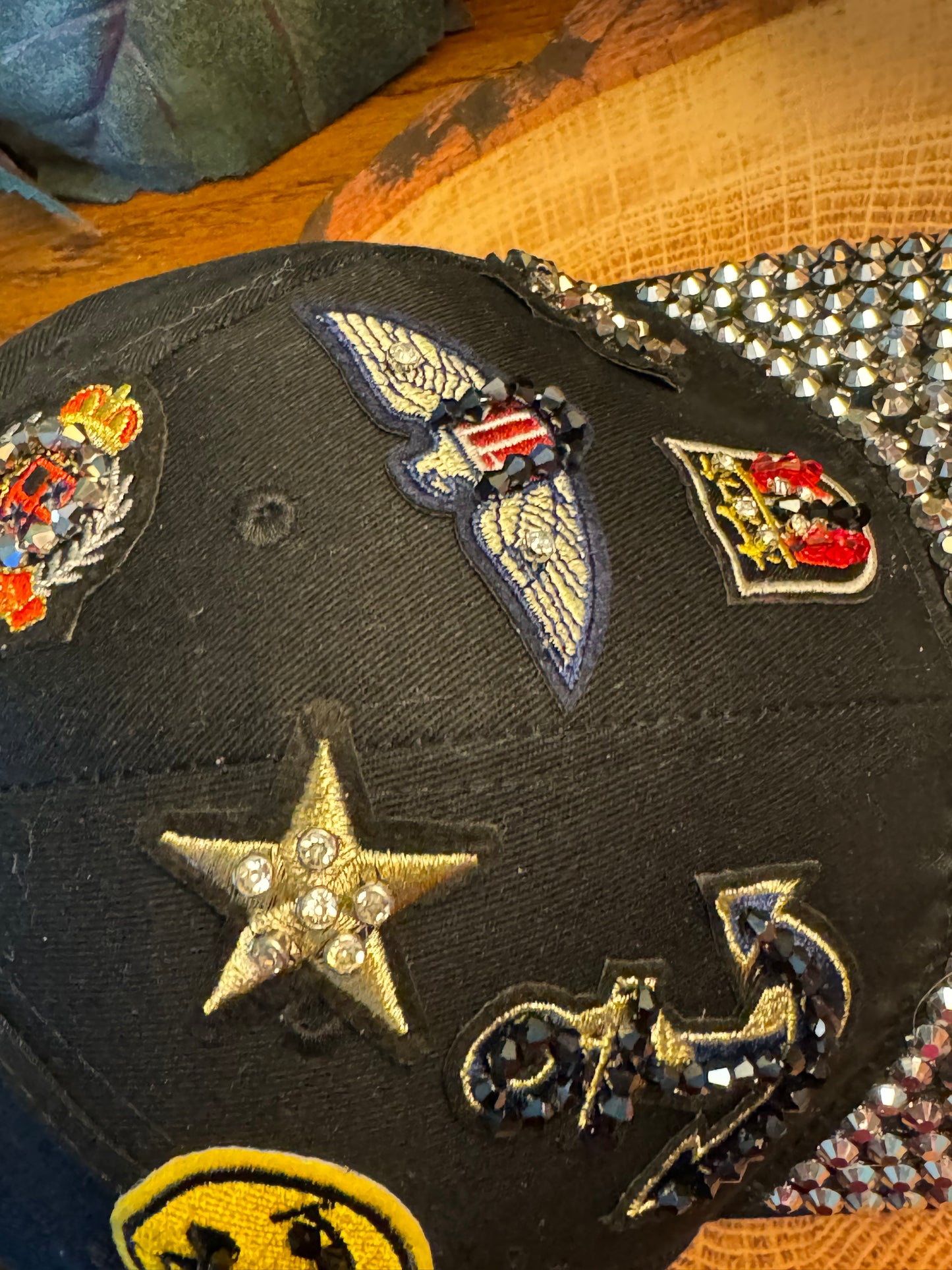 Black Cruise Vacation Bling Baseball Hat