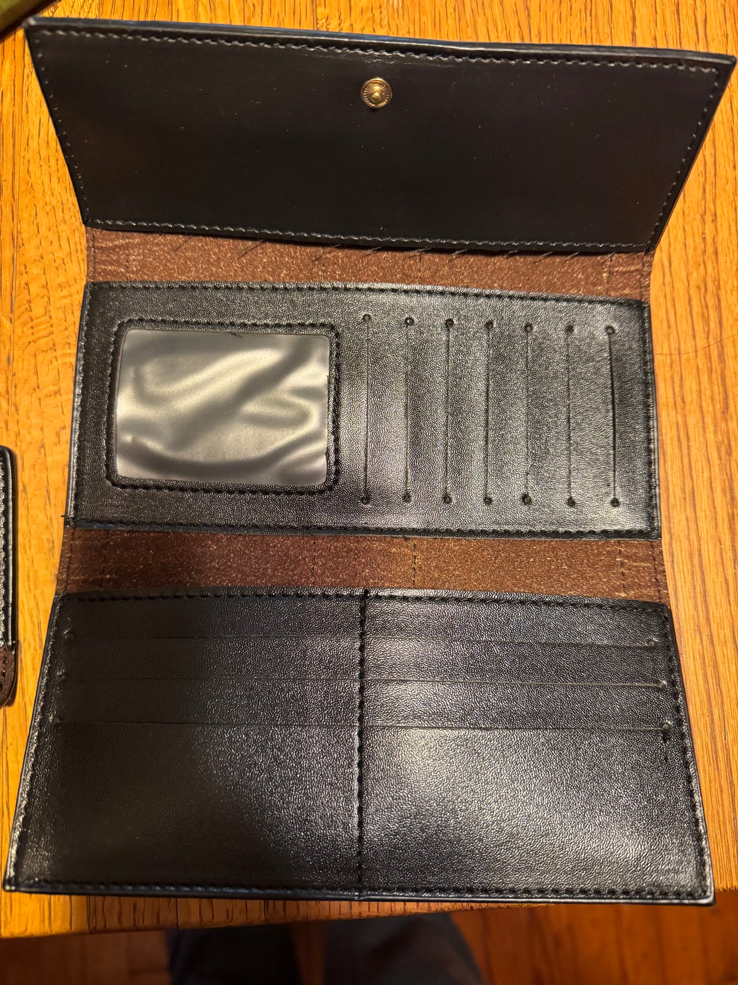 Unbranded Monogram Wallet with Checkbook Cover