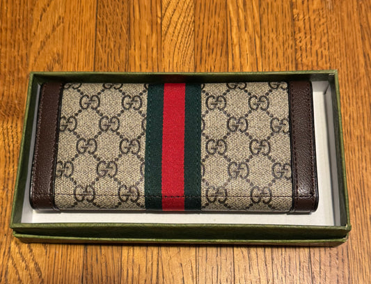 Unbranded Monogram Wallet with Checkbook Cover