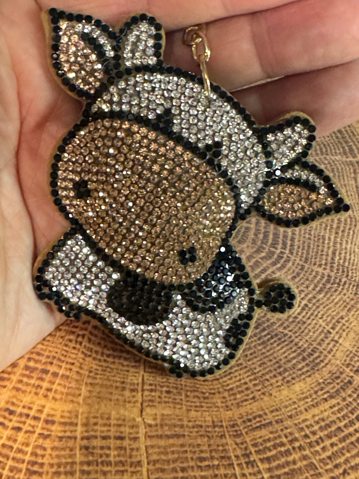 Crystal Cow Multicolored Rhinestone Key Chain