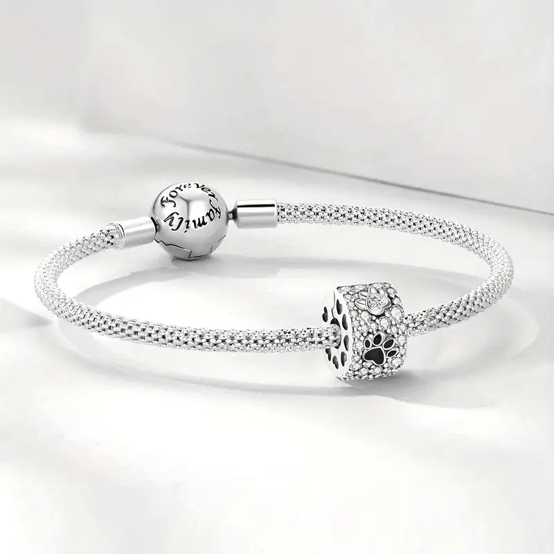 Cat Dog Paw S925 Charm - Silver Braceet Bangle Necklace