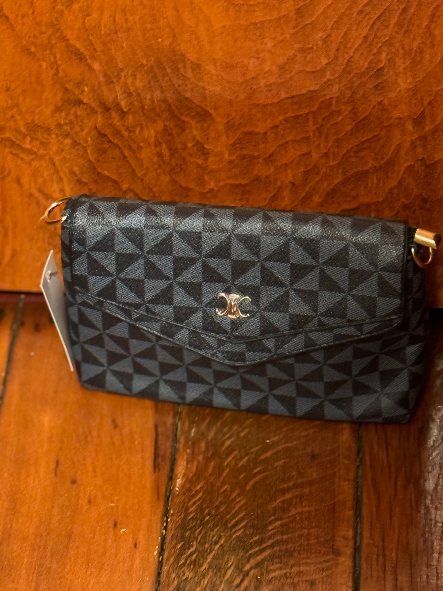 Blue Monogram Messenger Hipster Handbag