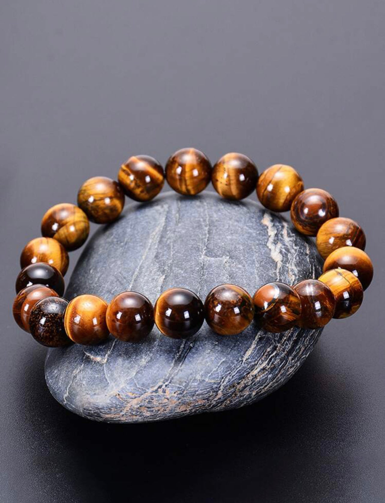 Real Tigers Eye Stretchy Bracelet