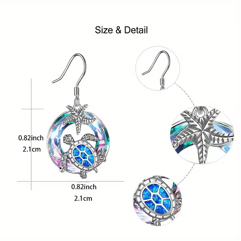 Sea Side Starfish Turtle Earrings