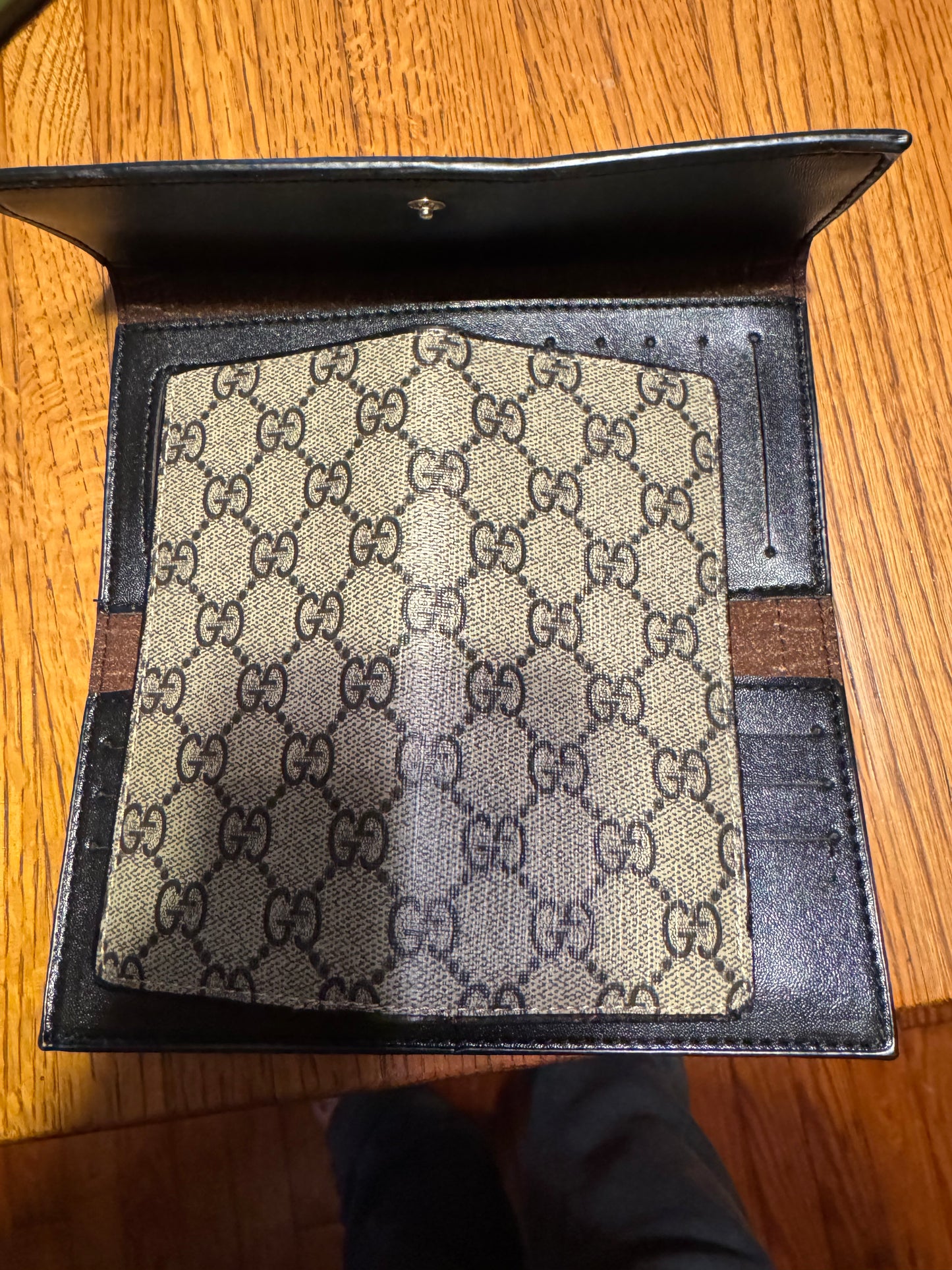 Unbranded Monogram Wallet with Checkbook Cover