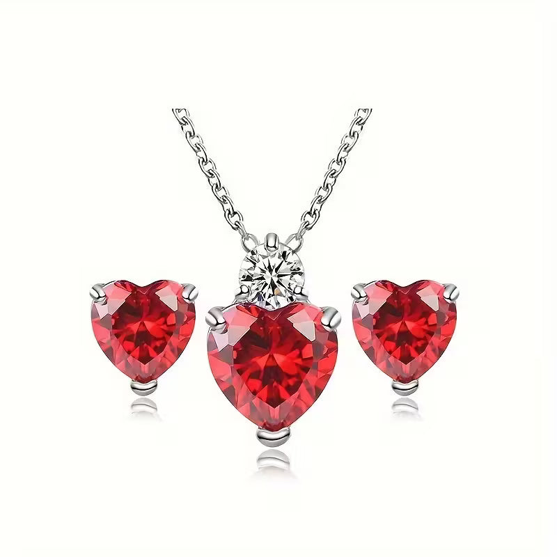 Elegant Cubic Zirconia Earrings and Necklace Set ( Pre Order )