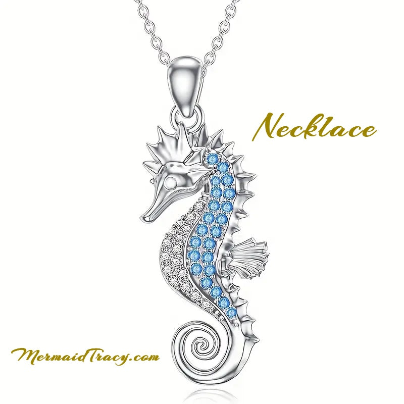 Seahorse Haven Blue Necklace