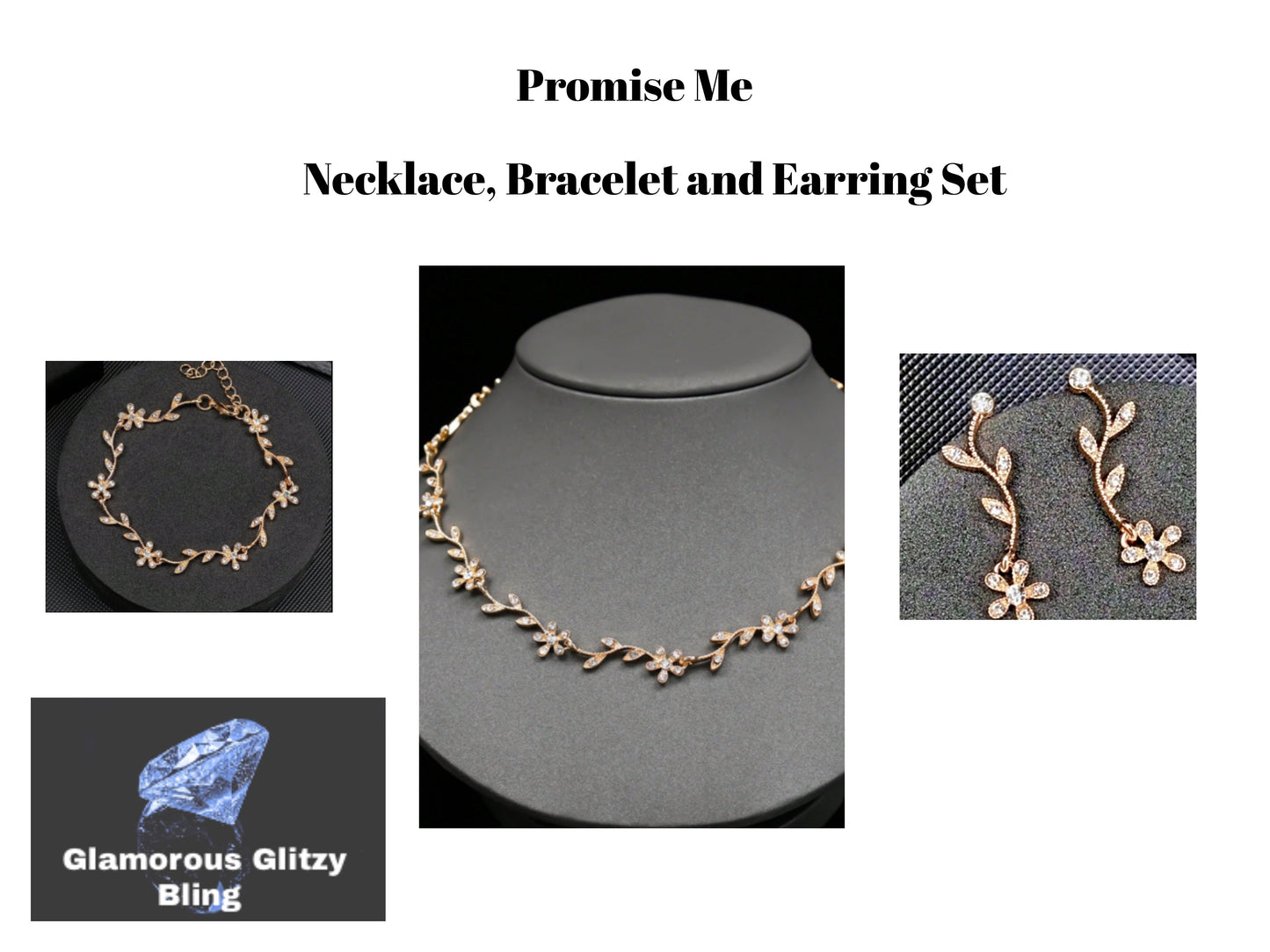 Promise Me ~ Leaf Necklace Earring Bracelet Set ( Pre Order )