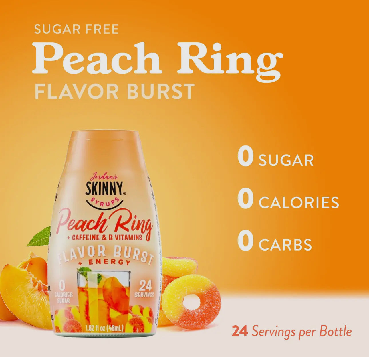 Flavor Burst Sugar Free Peach Jordan Skinny Syrup ( ON SALE )