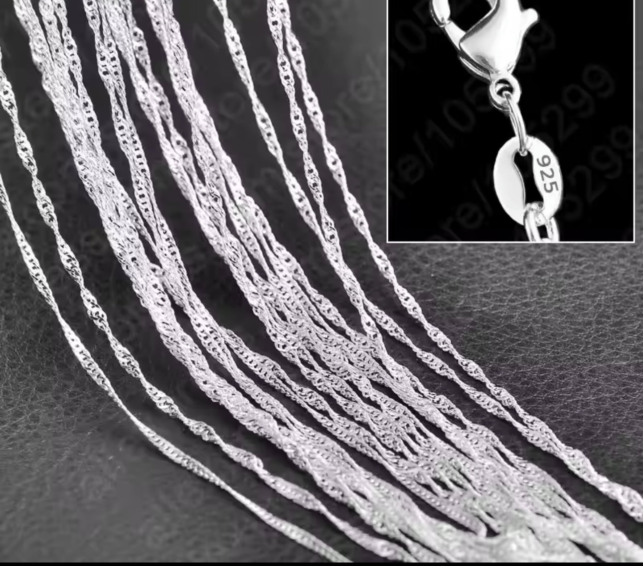 Pure 925 Sterling Silver Chain Necklace