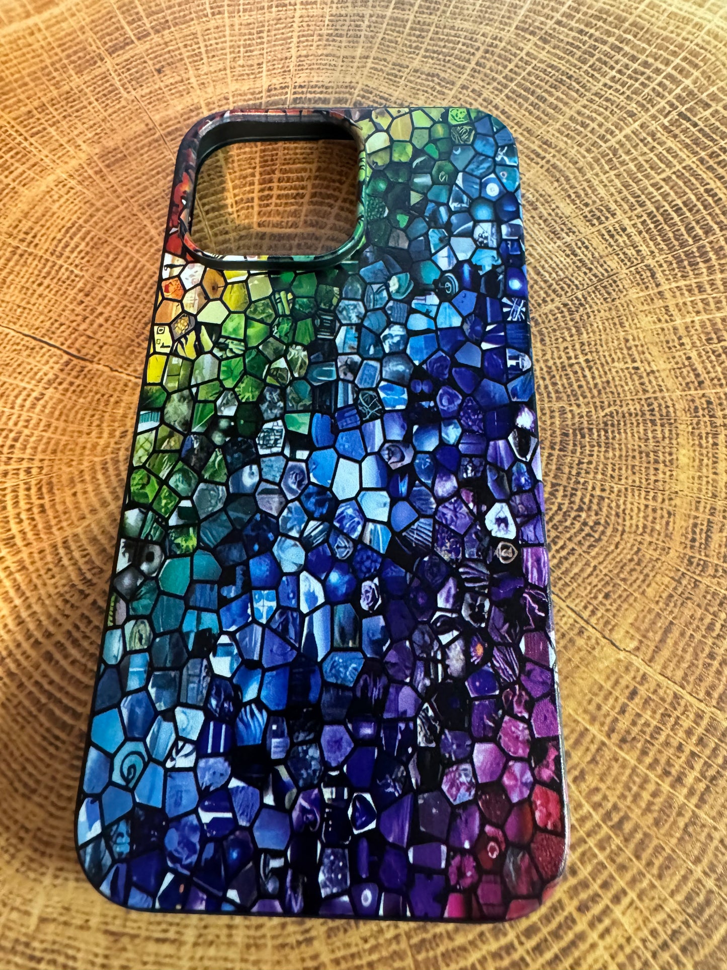 iPhone 14 15 Colorful Oil Spill Pattern TPU Soft Case