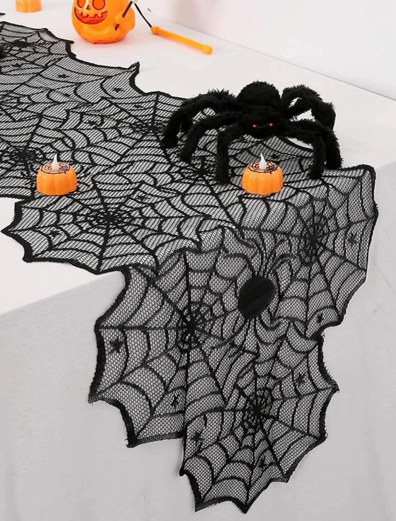 Halloween Spider Web Table Runner