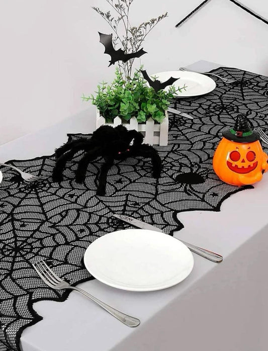 Halloween Spider Web Table Runner