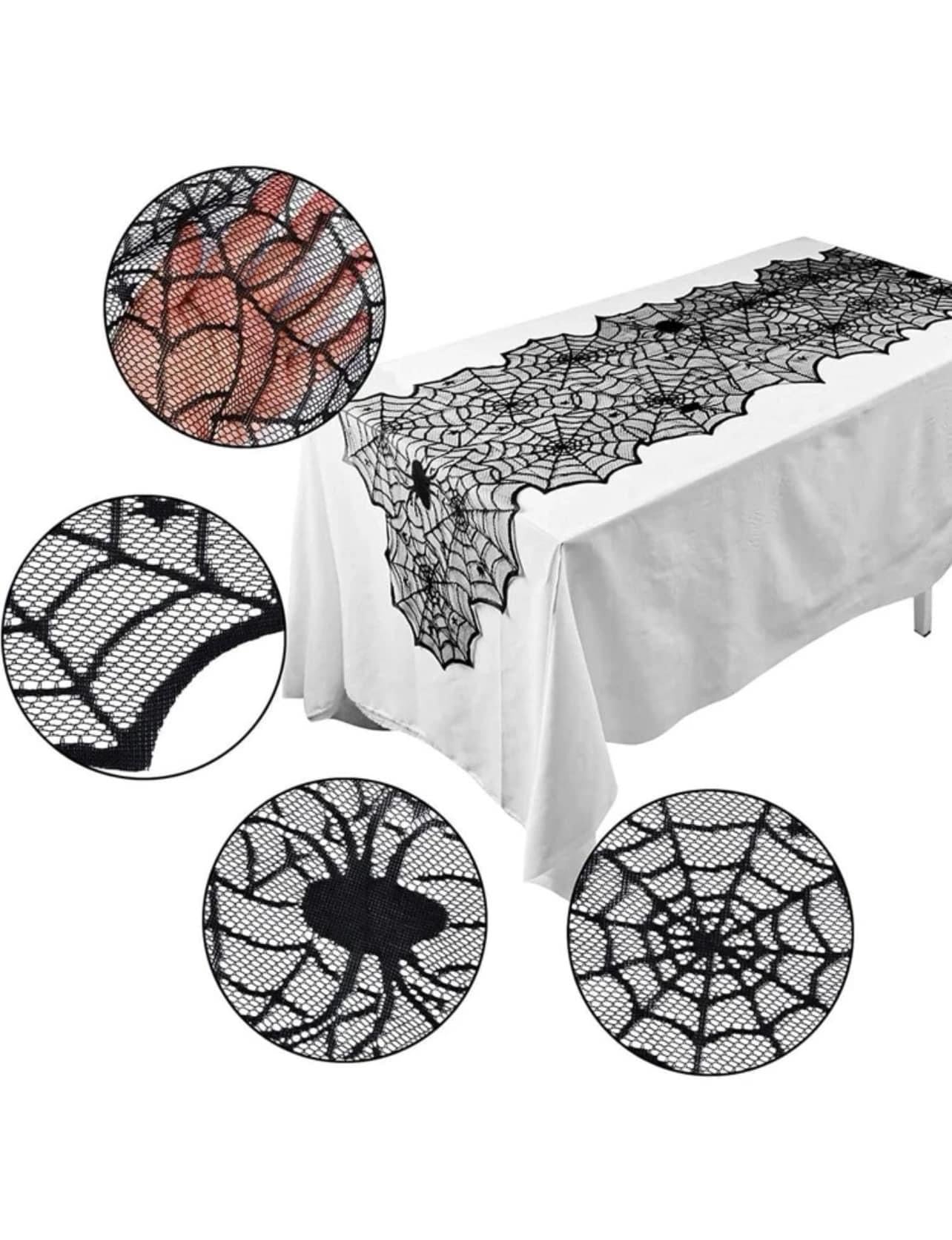 Halloween Spider Web Table Runner