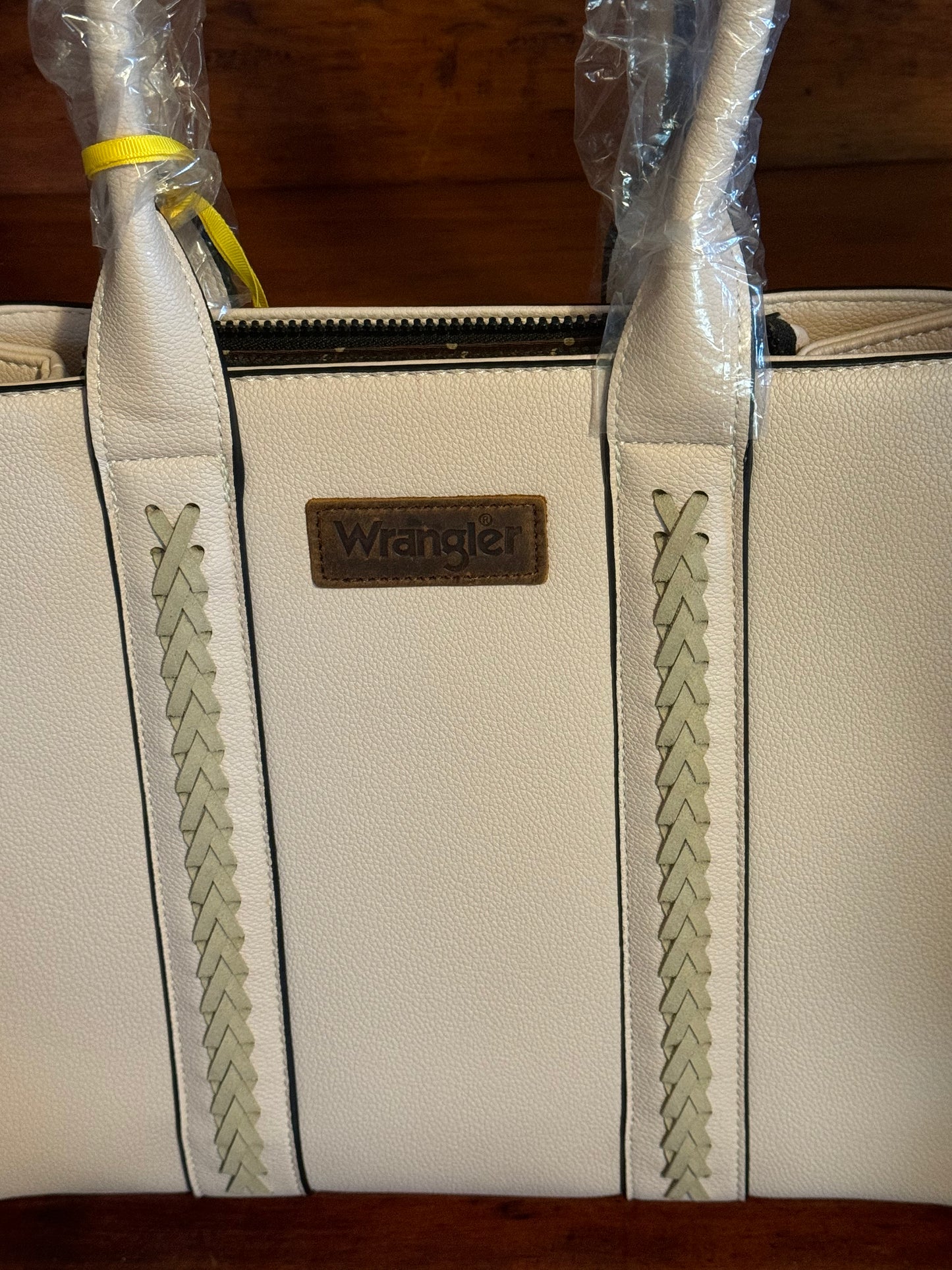 Wrangler Large Beige Whipstitch Tote