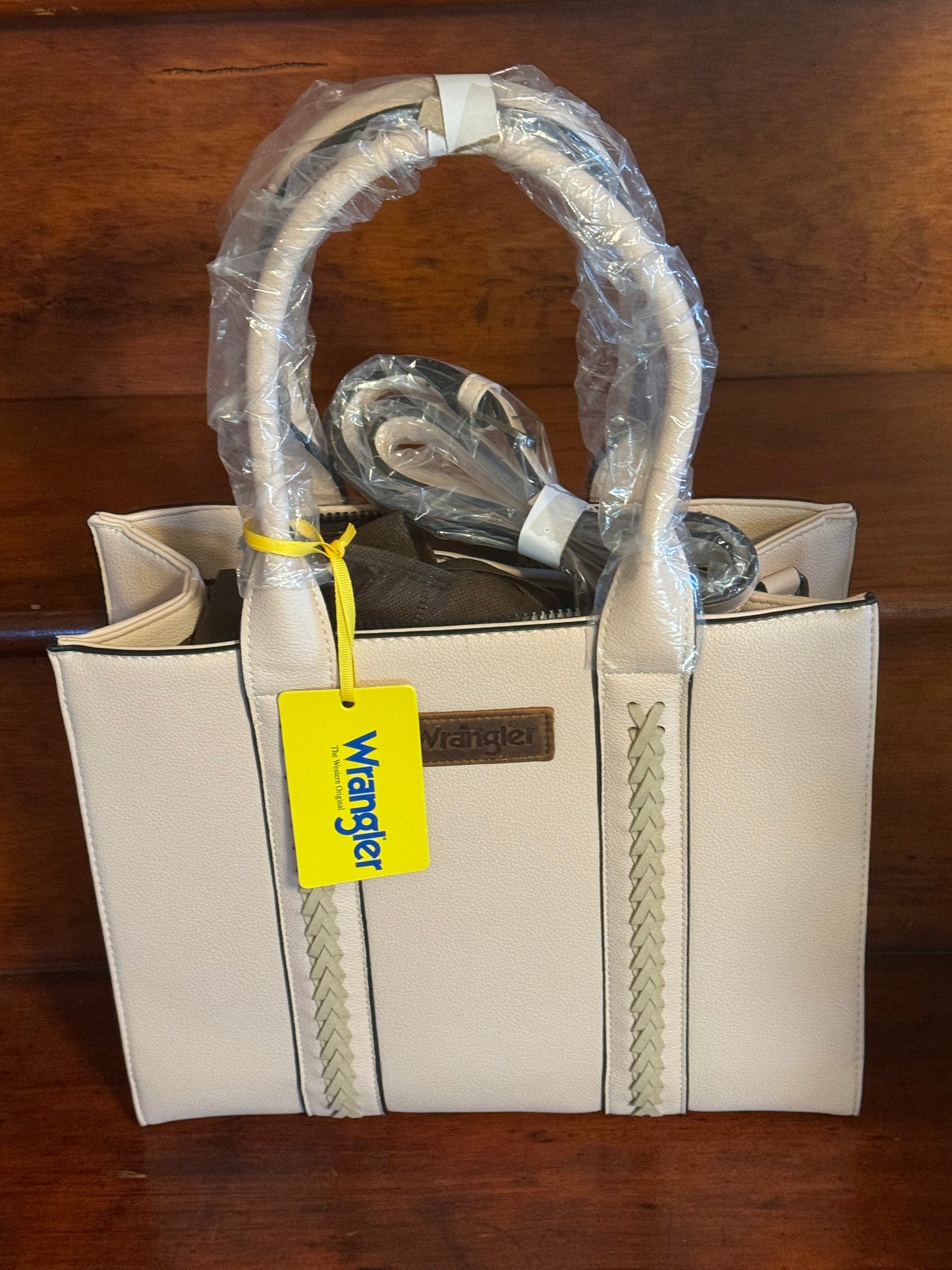 Wrangler Large Beige Whipstitch Tote