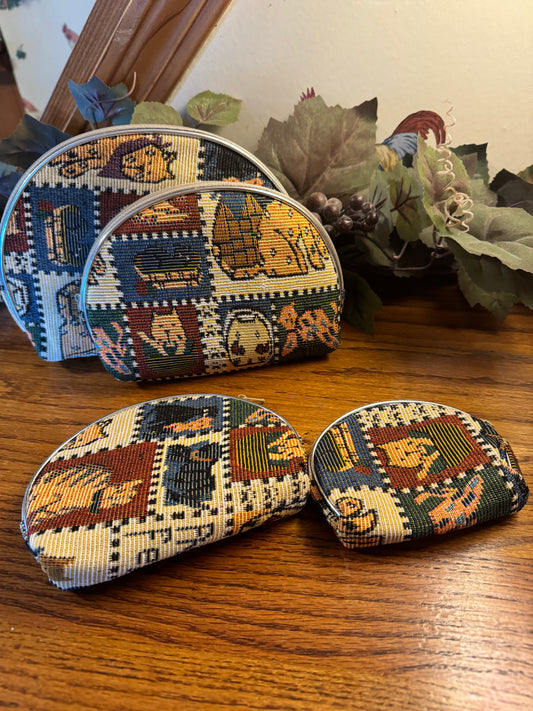 Cat Makeup Bag Cosmetic 4 piece Set