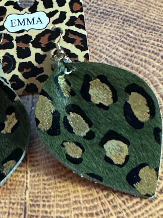 Emma Green Cheetah Print Multicolor Earrings