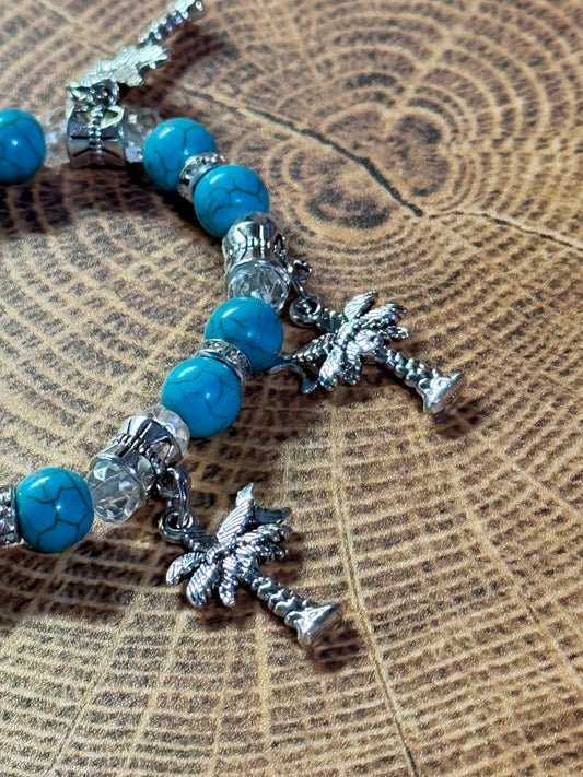 Mermaid Palm Tree Stretchy Bracelet