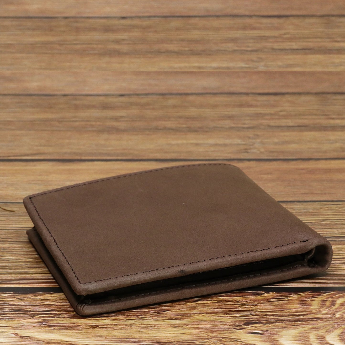 Montana West Genuine Leather Men's Bi Fold with ID Flap Wallet