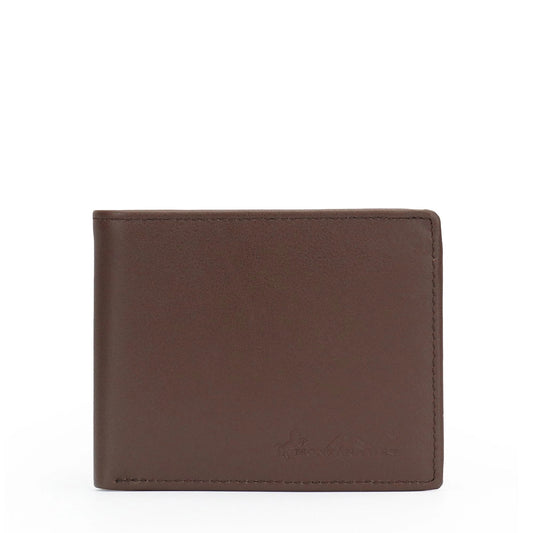 Montana West Genuine Leather Men's Bi Fold with ID Flap Wallet