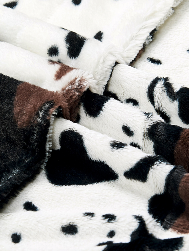 Cow Print Multicolor Blanket Throw