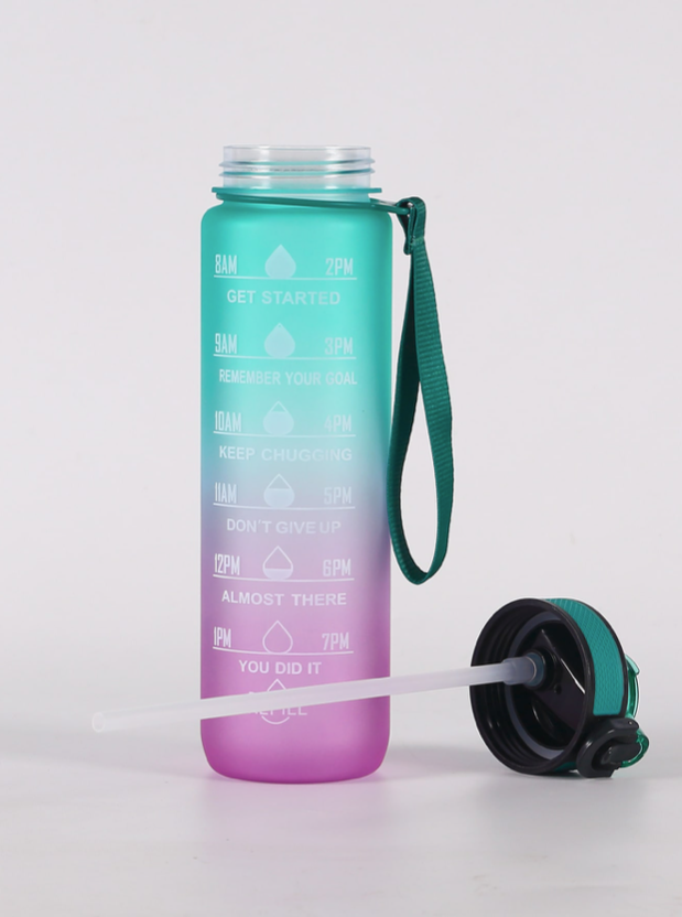 Ombre Water Bottle Blue Pink Tumbler