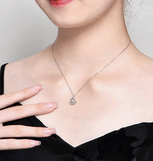 Dancing Moissanite Necklace on 925 Sterling Silver