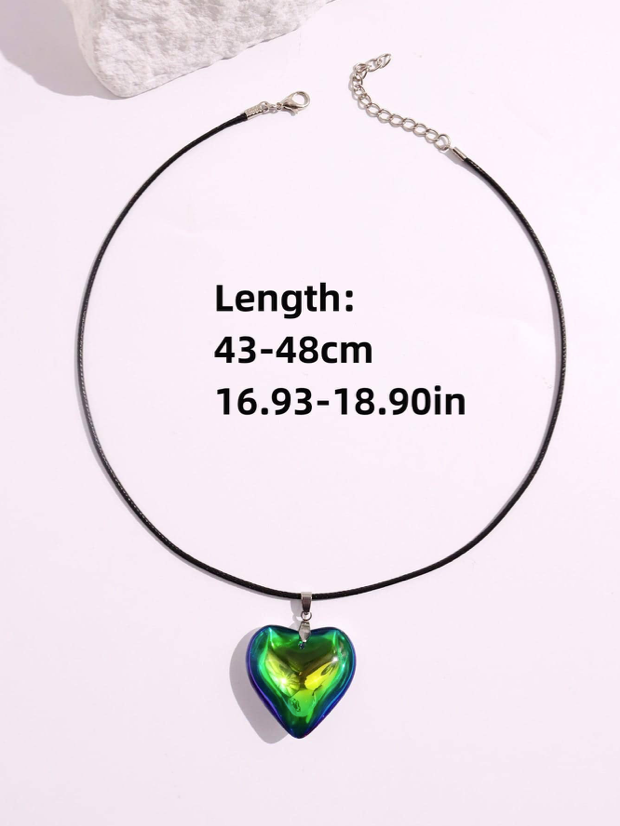 Bougie Titanic HEART Necklace ( choose your favorite color ) Handmade
