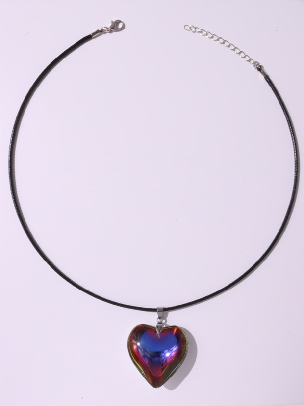 Bougie Titanic HEART Necklace ( choose your favorite color ) Handmade