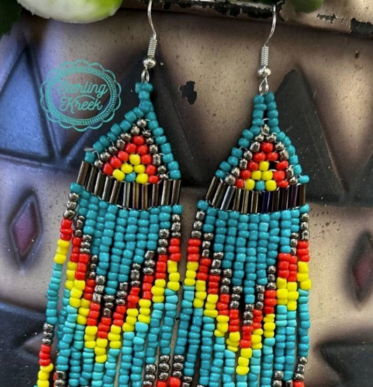 CHEROKEE SEED BEAD EARRINGS
