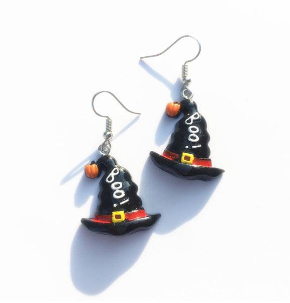 Halloween Pumpkin ~ Boo ~ Witch Multicolor Earrings