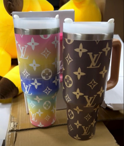 Unbranded Floral Multicolor Stainless Steel Double Insulated 40 ounce Tumbler