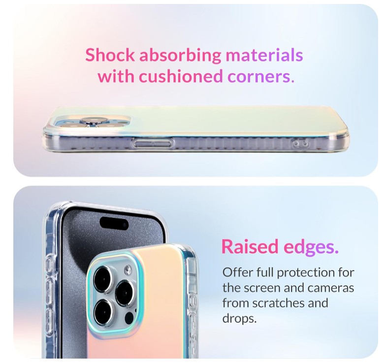 Holographic Iridescent iPhone 15 Pro Max Case