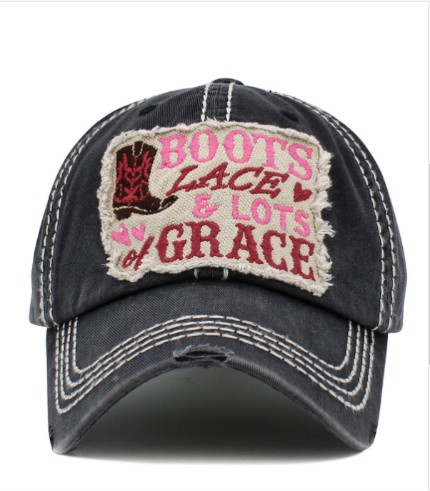 Boots Lace & Lots Of Grace Baseball Hat Cap