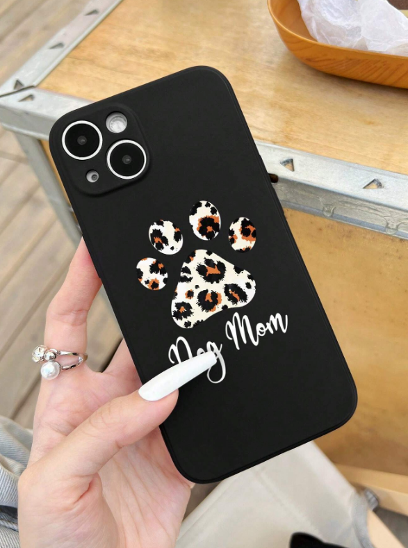 Dog Mom Leopard Print iPhone 15 Pro Max Soft Case