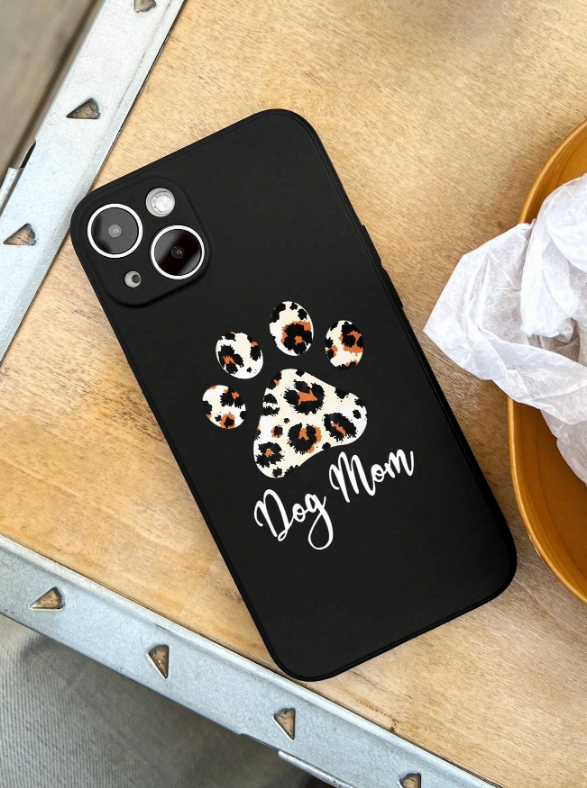 Dog Mom Leopard Print iPhone 15 Pro Max Soft Case