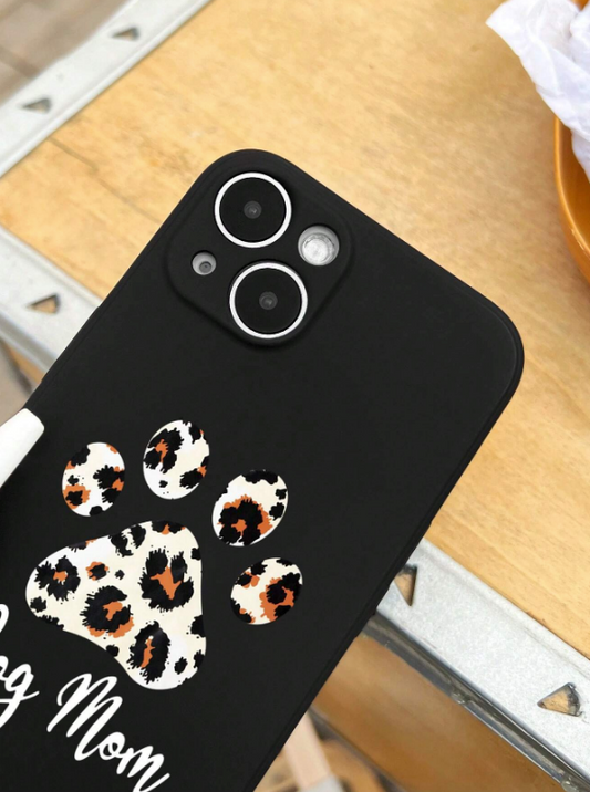 Dog Mom Leopard Print iPhone 15 Pro Max Soft Case