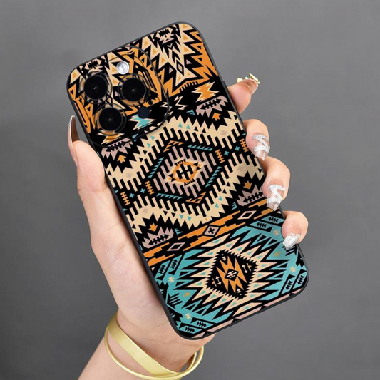 iPhone 15 Pro Max Soft Case Bohemian Multicolor Pattern