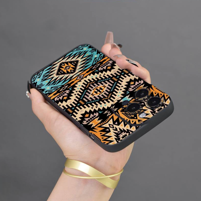 iPhone 15 Pro Max Soft Case Bohemian Multicolor Pattern