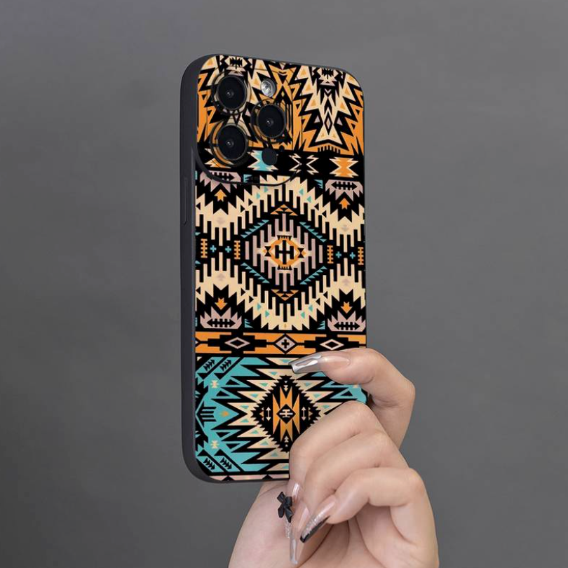 iPhone 15 Pro Max Soft Case Bohemian Multicolor Pattern